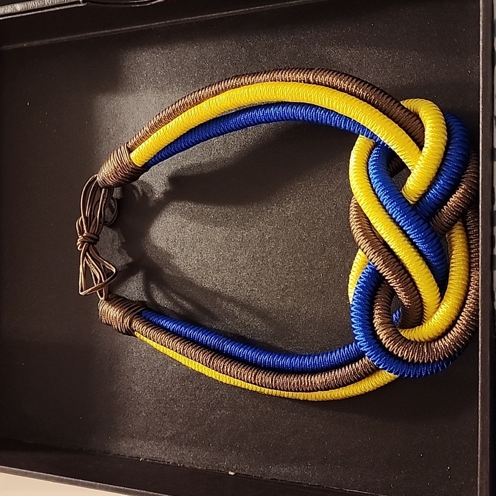 African Knot Statement Braided Necklace
